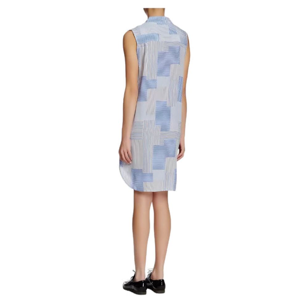 Equipment Michaela Linear Patchwork Silk Dress Bl… - image 2